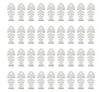 SUNNYCLUE 200Pcs Fish Bone Charms Silver Stainless Steel Small Fishbone Pendants Sea Animal Ocean Fish Charm for Jewellery Making Charms Pendants Necklaces Keychains DIY Crafts