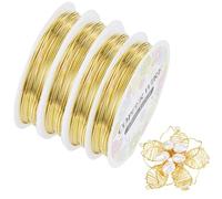 SUNNYCLUE 20M Copper Beading Wire 0.8mm 20 Gauge Gold Jewellery Wires for Crafting & Wrapping