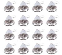 SUNNYCLUE 20Pcs Christmas Bell Charm Small Silver Bell Charms Bulk 41mm Vintage Small Metal Wind Chimes with Spring Hooks Dangle Xmas Pendants for Jewellery Making Party Wedding Decor Diy Handbag