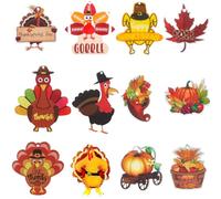 SUNNYCLUE 24Pcs Thanksgiving Turkey Charms Resin Fall Charm Bulk Autumn Harvest Food Fruit Vegetable Pumpkin Maple Leaf Chicken Corn Charms for jewellery Making Charms DIY Earrings Necklaces Craft