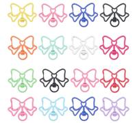 SUNNYCLUE 26Pcs 13 Colors Bow Shaped Keychain Clip Snap Hook Swivel Clasps Alloy Butterfly Key Chain Hooks Lanyard Clips Bowknot Lobster Claw Clasp for Jewellery Making DIY Bag Keychains Accessories