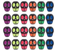 SUNNYCLUE 400Pcs Halloween Skeleton Bead Black Skull Beads Bulk 10mm Colorful Acrylic Skulls Shaped Skeletons Heads Mini Spacer Charm Beads for Bracelet Jewellery Making Necklace DIY Crafts Supplies