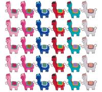 SUNNYCLUE 40PCS Cute Animal Charms Llama Alpaca Sheep Charm Bulk Mixed Color DIY Crafts