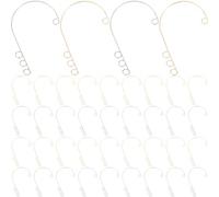 SUNNYCLUE 40Pcs Ear Wrap Earrings Non Pierced Wraps Ears Cuffs Gold Silver 316 Surgical Stainless Steel Earring Components with 4 Loops for Earring Backs Findings jewellery Making Accessories Women DI