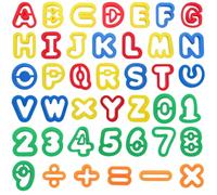 SUNNYCLUE 41Pcs Polymer Clay Cutters 26 Alphabet Cookie Cutters Set Colorful Plastic Letter Fondant Number Cutter Polymer Clay Cutter Set Cookie Cutter for Sugarcraft Biscuit Pastry Plunger Baking