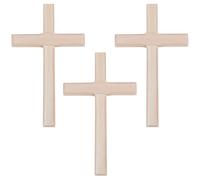 SUNNYCLUE 4pcs Wooden Cross Decoration Hand Holding Cross Large Beige Hand Held Prayer Decorative Wood Crucifix Crosses Decor for Wall Decors Gifts Christmas Easter Party Home Decoration Ornaments