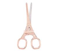 SUNNYCLUE 5.5Inch Embroidery Sewing Scissors Vintage Stainless Steel European Eiffel Tower Scissors for Fabric & Paper Cutting Craft Threading Household Daily Use Cross-Stitch, Rose Gold