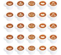 SUNNYCLUE 50Pcs 5 Styles Resin Coffee Cup Charms Coffee Charm Mini 3D Imitation Drink Tableware Cup Pendants for Earrings Necklace Jewelry Making Keychain Hanging Ornaments Dollhouse Accessories