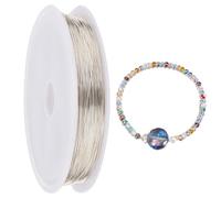 SUNNYCLUE 60M Copper Wires 0.4mm 26 Gauge Silver Copper Wire Jewellery Metal Craft Tarnish Resistant Beading Bendable Metal for Jewellery Making Sculpting Wrapping Garden