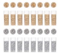 SUNNYCLUE 6400pcs Glass Seed Beads 12/0 Seed Bead Glass 2mm Round Beads Small Pony Bead Electroplate Seeds Beaded Loose Spacer Beaded for Jewellery Making DIY Earrings Friendship Bracelets Necklace
