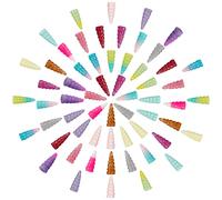 SUNNYCLUE 64Pcs 16 Colors Unicorn Resin Cabochon Colorful Unicorn Spiral Horn Slime Charms Glitter Powder Mini 3D Cabochons Bulk for DIY Jewelry Making Scrapbooking Embellishments Crafts Supplies
