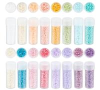 SUNNYCLUE 7111pcs 16 Colors Seed Beads Bulk 2mm Cylinder Glass Seed Beads Colorful Candy Small Round Loose Spacer Craft Bead for jewellery Making Supplies DIY Friendship Bracelet Necklace Earring