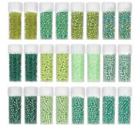 SUNNYCLUE 8000pcs 12/0 Seed Bead Glass Bead Green Glass Seed Beads 2mm Mini Craft Beads Round Seeds Beaded Bulk Small Loose Spacers for Jewellery Making DIY Earrings Friendship Bracelets Necklace