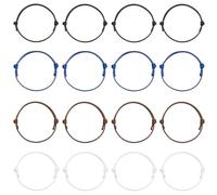 SUNNYCLUE 80Pcs 4 Colors Unfinished Cord Bracelet Adjustable Rope Bracelets Red Black Brown White Polyester Bohemian Waxed Beaded String Chain for Jewellery Making Wrist Anklets DIY Crafts Supplies