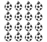 SUNNYCLUE 80Pcs Silicone Soccer Charm Sport Focal Charms Bulk Soft Rubber Sports Balls Themed Big Five Football Leagues in Europe Pendants for Jewellery Making Necklace Keychain DIY Craft Accessories