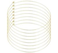 SUNNYCLUE 8Pcs Wrap Collar Necklaces Wire Wrap Choker Necklace 5.5 Inch Brass Gold Round Open Metal Plain Wire Chain Collar for DIY Jewelry Making Crafts Gifts Valentines Party Wedding Daily Wear