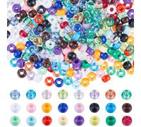 SUNNYCLUE 960 Pcs 6x9mm Pony Beads Bulk Plastic Opaque & Transparent Colored Pony Beads for Jewellery Making Kits, Braid, Friendship Bracelets
