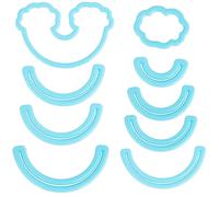 SUNNYCLUE 9Pcs Clay Cutters Set Rainbow Cloud Cutter Polymer Clay Cutting Tools Cake Decorating Sugarcraft Blue Cutter Molds Clay Plastic Clay Cutters for Polymer Clay jewellery Making Women DIY Craft
