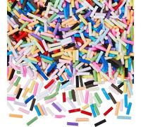 SUNNYCLUE About 180G 18 Colors Polymer Clay Fillers Faux Candy Sprinkles Bulk Colorful Column Imitation Sugar Mini Decorations Filler Craft Sprinkle for Nail Art Cake Phone Case DIY Crafts Accessories