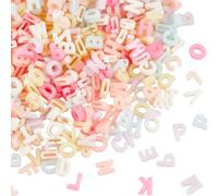 SUNNYCLUE About 400pcs Letter Beads Plastic Initial Beads Random Style | Large Hole Imitation Jelly Colorful Alphabet Loose Spacer for Jewellery Making Women Friendship Bracelets Gifts Supplies