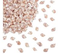 SUNNYCLUE About 75Pcs Conch Beads Spiral Shell Beads Cute Natural Summer Beach Ocean Sea Marine Loose Cowrie Seashell Spacers for Jewellery Making Supplies DIY Craft Necklace Bracelet Earring Women