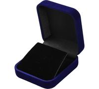 SUNNYCLUE Blue Velvet Jewellery Box Single Necklace Storage Box 2 Inch Small Black Display Case Organizer Pendant Holder for Wedding Engagement Valentine's Day Birthday Gifts Decor Earring Women