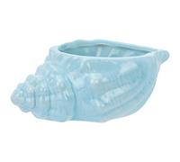 SUNNYCLUE Ceramic Succulent Pot Shell Planter Summer Hawaii Ocean Series Ceramic Planter Blue Small Plant Pot with Drainage Hole Flower Pottery for Indoor Outdoor Plants Office Home Garden Decor