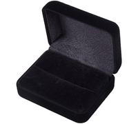 SUNNYCLUE Velvet Ring Box Rectangle Ring Box Christmas Black Small Mini Velvet Stud Earrings Jewellery Display Package Cases with Flip Lids for Men Adults Proposal Engagement Wedding Ceremony Gifts
