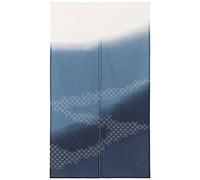 SunnyDayFabric Dooryway Curtain W33.5 x L59 tapestry Japanese noren Blur (Blue)
