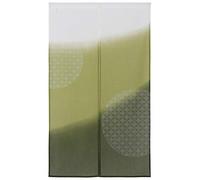 SunnyDayFabric dooryway curtain W33.5 x L59 tapestry Japanese noren Blur (Green)