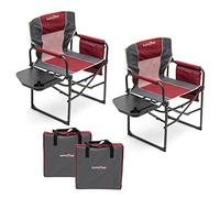 SUNNYFEEL 2Pack Camping Directors Chair, Heavy Duty,Oversized Portable Folding Chair with Side Table, Pocket for Beach, Fishing,Trip,Picnic,Lawn,Concert Outdoor Foldable Camp Chairs