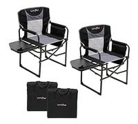 SUNNYFEEL 2Pack Camping Directors Chairs, Heavy Duty,Oversized Portable Folding Chair with Side Table, Pocket for Beach, Fishing,Trip,Picnic,Lawn,Concert Outdoor Foldable Camp Chairs
