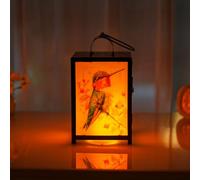 SUNNYGARDEN Hummingbirds Outdoor Hanging Lanterns Waterproof LED