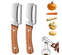 Sunnygod Peeler, Stainless Steel Vegetable Fruit Potato Peeler, 2-in-1 Multifunctional Kitchen Tool with Ergonomic Handle and Storage Box (2Pcs)