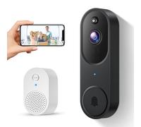 SUNNYJANE 1080P Smart Video Doorbell Camera Wireless, Human Detection and Instant Alerts, Night Vision, 2-Way Audio, Rechargeable Battery, Cloud Storage(Sold Separately), 2.4G WiFi Only