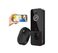SUNNYJANE Video Doorbell Camera Wireless, 2-Way Audio Included Chime Ring, AI Human Detection, Live View, 2.4G Wi-Fi, Motion Alerts, Night Vision, Cloud Storage, Indoor/Outdoor Surveillance Cam