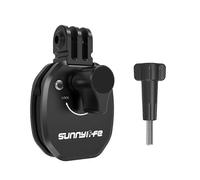 Sunnylife Motorcycle Windscreen Clamp Mount Accessories for Gopro Action Insta360 GO Insta360 Ace Series Action Camera Black