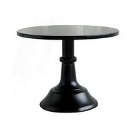 SUNNYNEST 10-Inch Iron Cake Stand - Round Pedestal Dessert Plate for Cakes, Cupcakes, and Pastries - Modern Display Stand for Weddings, Birthdays, Baby Showers, and Parties (Black)