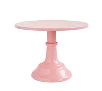 SUNNYNEST 10-Inch Iron Cake Stand - Round Pedestal Dessert Plate for Cakes, Cupcakes, and Pastries - Modern Display Stand for Weddings, Birthdays, Baby Showers, and Parties (Pink)