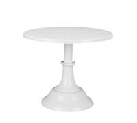 SUNNYNEST 10-Inch Iron Cake Stand - Round Pedestal Dessert Plate for Cakes, Cupcakes, and Pastries - Modern Display Stand for Weddings, Birthdays, Baby Showers, and Parties (White)
