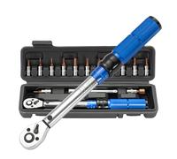 SUNNYNEST 13PCS Bike Torque Wrench Set 3-25 Nm Small Torque Wrench 1/4 Drive, Dual-Direction Adjustable 72 Teeth ±3% Accuracy, with Extension Bar Socket Bits Hex Torx for Mountain Bike Bicycle Repair