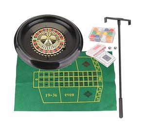 SUNNYNEST 16 Inch Luxury Roulette Wheel Game Set, Complete Set with Felt Rake, Playing Cloth, Balls, Chips & Playing Cards, Professional Tabletop Roulette Kit for Home, Party,Entertainment