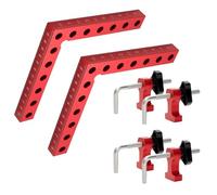 SUNNYNEST 2 Packs 140mm Right Angle Fixing Clip 90 Degree L-Shaped Auxiliary Positioning Squares Right Angle Clamps Fixing Clip Woodworking Corner Clamping Square Tool