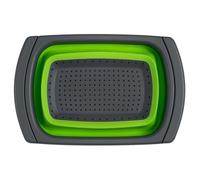 SUNNYNEST 2PCS Washing Basket,Colander Strainer Over The Sink Vegetable/Fruit Colanders Strainers with Extendable Handles for Vegetables Fruits Green (2)