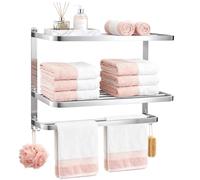 SUNNYNEST 3-Tier Bathroom Towel Rack Stainless Steel Wall-Mounted