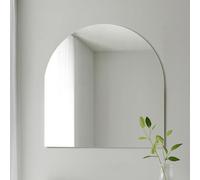 SUNNYNEST 4 Pieces Self Adhesive Mirror Tiles 30x30cm (2mm Thick),Rounded Corners Acrylic Stick on Mirror Stickers, Flexible Tiles for Wall, Bathroom, Bedroom (Round, 30x30cm)