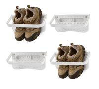 SUNNYNEST 4Pcs Shoe Slots 27.9X14.5X2CM Wall Mounted Shoes Rack Shoe Holder Foldable Campervan Storage Ideas Wall Mounted Shoe Rack Hanging Shelf Door Shoes Hangers for Entryway Over the Door Hangers