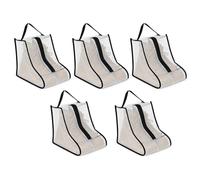 SUNNYNEST 5-Piece Boot Storage Bags - Dustproof, Waterproof Portable Shoe Protectors for Boots, Sneakers, Stilettos - Clear Zippered Shoe Organizer with Handle (Clear, 5 PCS Short)