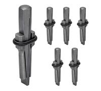 SUNNYNEST 6-Piece 5/8 Inch Steel Wedge & Shims Tool Set - Durable Construction Accessories for Rock, Stone, Concrete, Marble, Granite