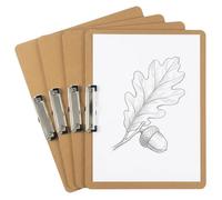 SUNNYNEST A3 Clipboard Set of 4, Folder Extra Large Wooden Clipboard A3 Landscape, Heavy Duty Clip Board with Low Profile Metal Clip, A3 Drawing Board for School, Office, Sketching & Writing